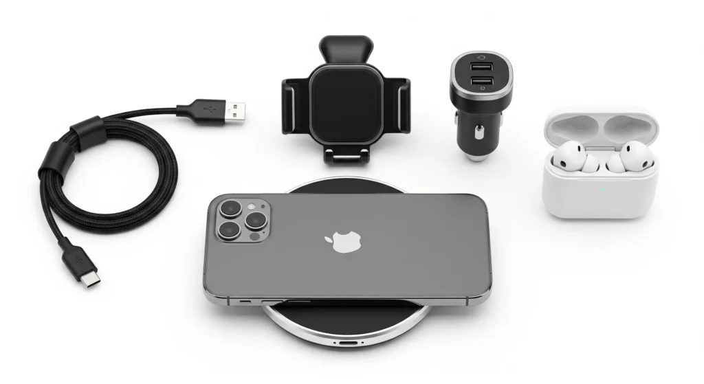 Mobile accessories including car chargers, cables, and power banks in Hobart