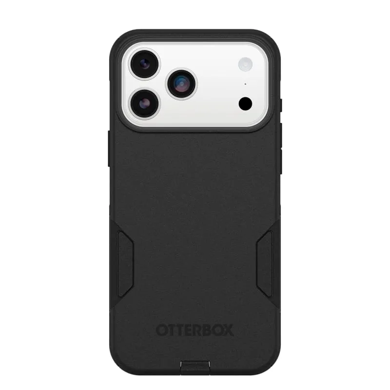 iPhone 17 Pro Max OtterBox Commuter Case in Black with slim design, Camera Control button and impact protection