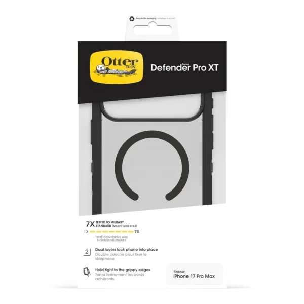 iPhone 17 Pro Max OtterBox Defender XT Pro Mag Case in Dark Side Black with Camera Control button, MagSafe compatibility and rugged protection