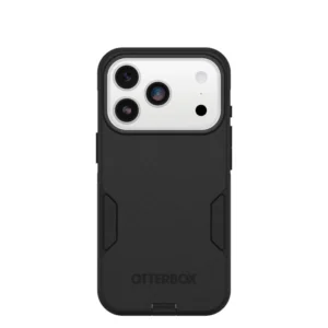 iPhone 17 Pro OtterBox Commuter Case in Black with slim pocket-friendly design and Camera Control button