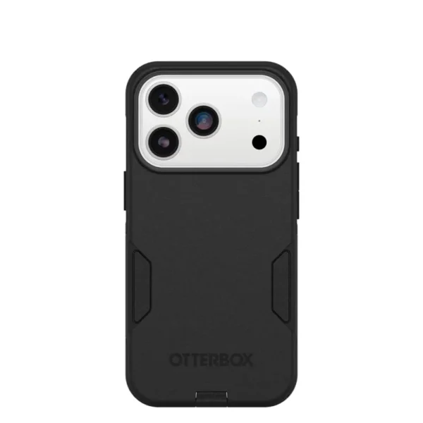 iPhone 17 Pro OtterBox Commuter Case in Black with slim pocket-friendly design and Camera Control button