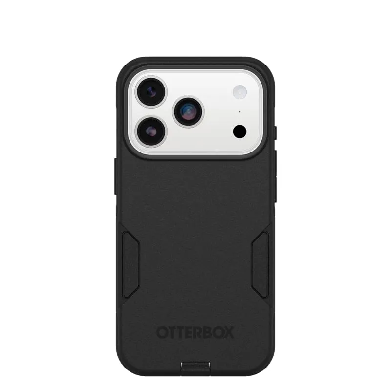 iPhone 17 Pro OtterBox Commuter Case in Black with slim pocket-friendly design and Camera Control button