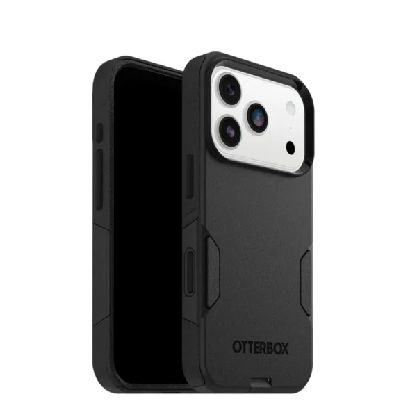 iPhone 17 Pro OtterBox Commuter Case in Black with slim pocket-friendly design and Camera Control button