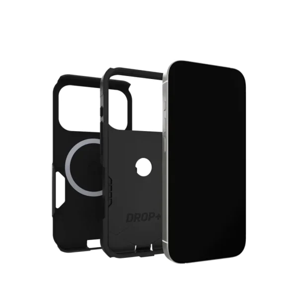 iPhone 17 Pro OtterBox Commuter Case in Black with slim pocket-friendly design and Camera Control button