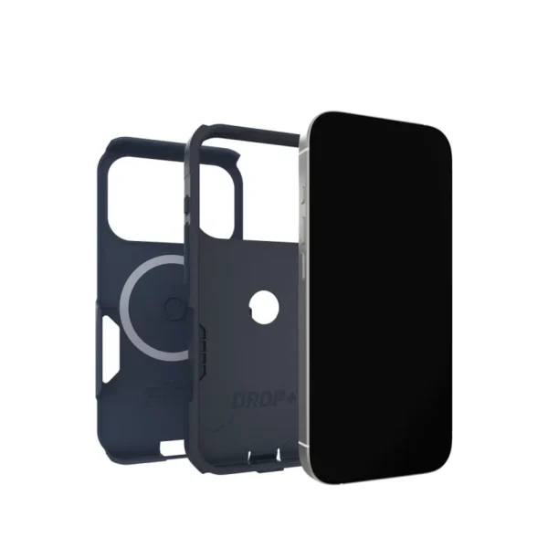iPhone 17 Pro OtterBox Commuter Case in Blue with impact protection and Camera Control button