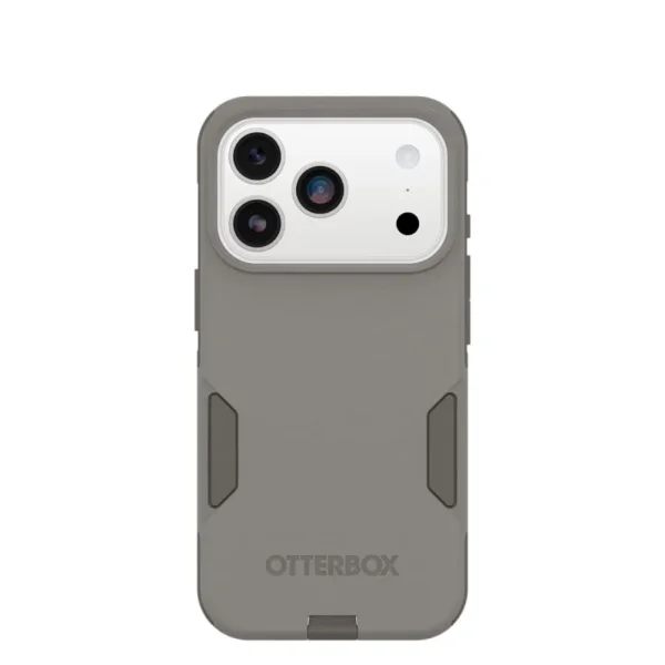 iPhone 17 Pro OtterBox Commuter Case in Stone with slim impact protection and Camera Control button