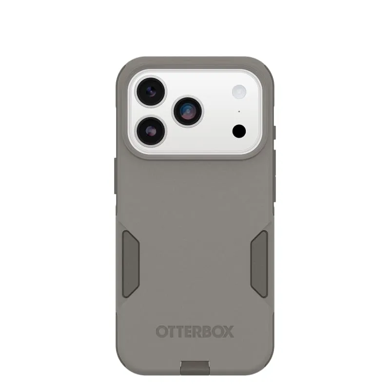 iPhone 17 Pro OtterBox Commuter Case in Stone with slim impact protection and Camera Control button