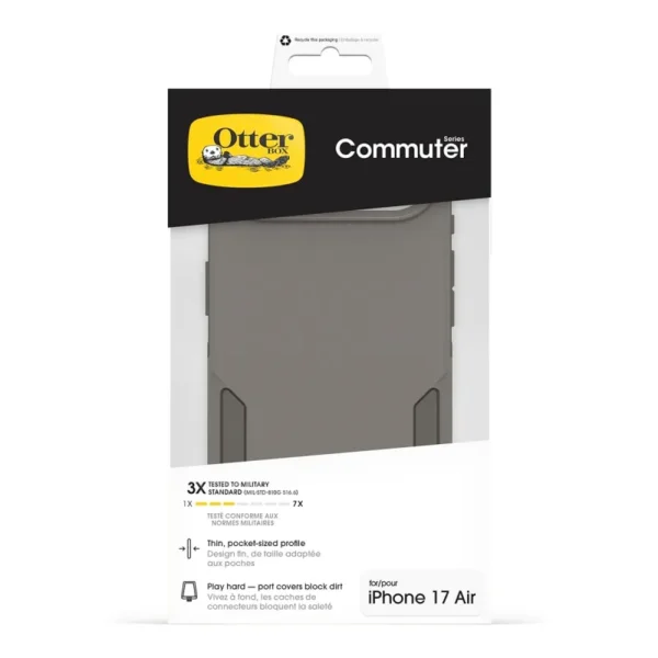 iPhone Air OtterBox Commuter Case in Stone with slim pocket-friendly design, Camera Control button and impact protection