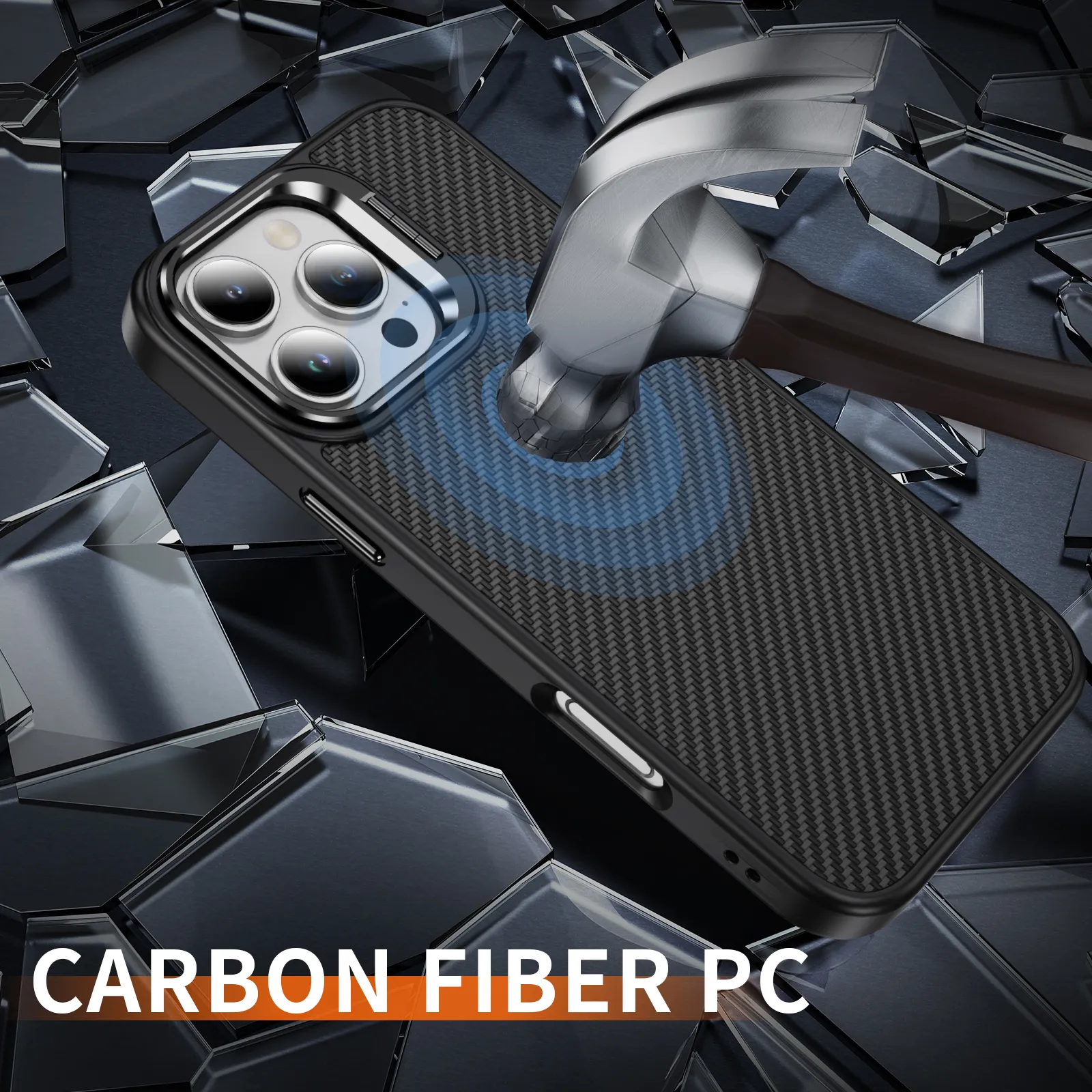 iPhone 17 Imitation Carbon Fiber Matte Phone Case – Hobart Australia