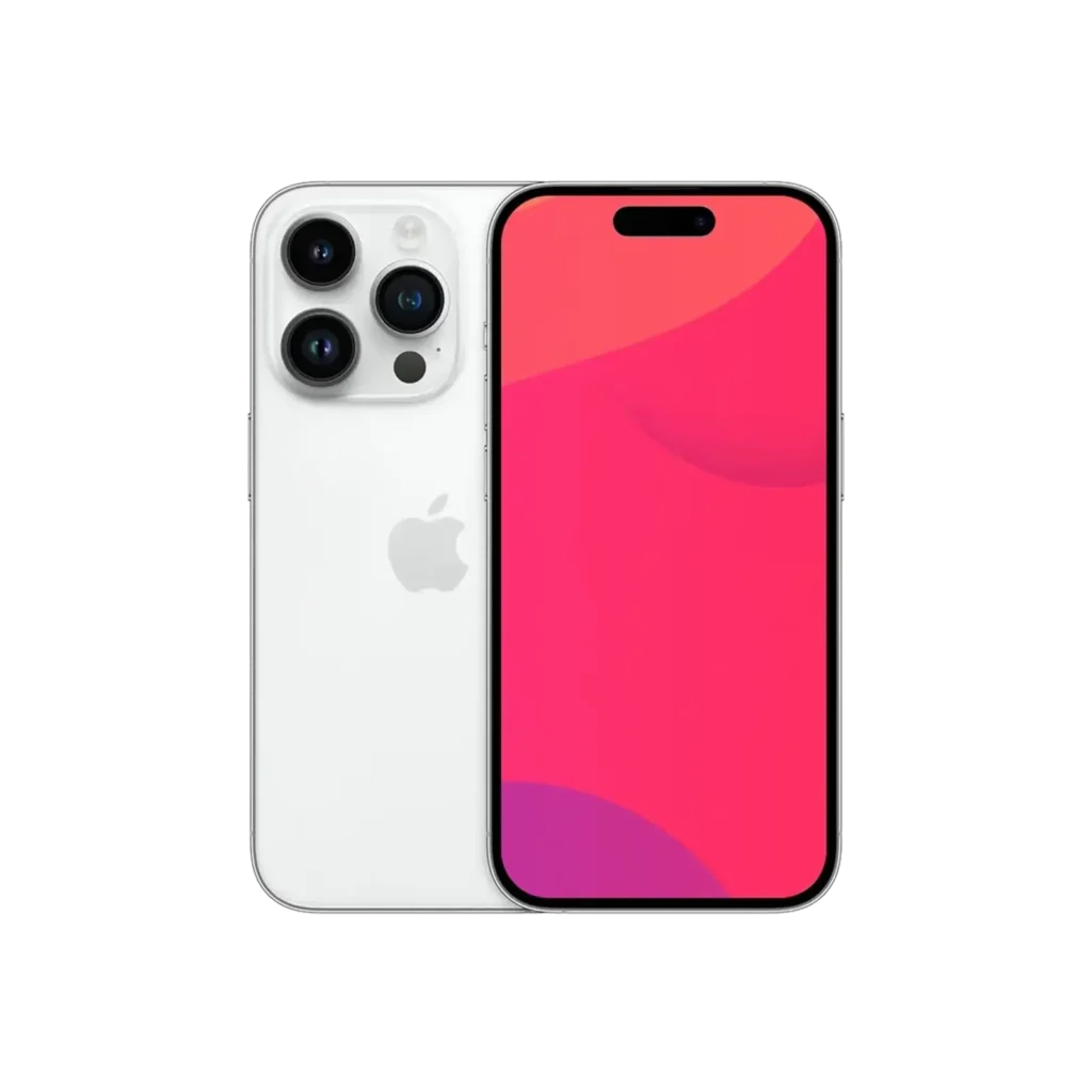 Refurbished iPhone 14 Pro 128GB White Grade A unlocked smartphone with 48MP Pro camera and Super Retina XDR display