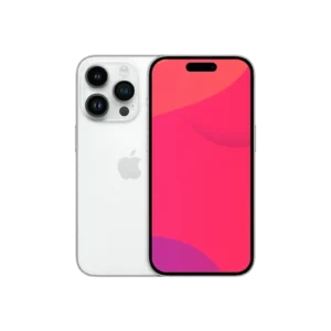 Refurbished iPhone 14 Pro 128GB White Grade A unlocked smartphone with 48MP Pro camera and Super Retina XDR display