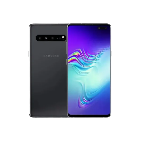Samsung Galaxy S10 5G 256GB Grade A refurbished Black smartphone with Infinity-O Display and 5G connectivity