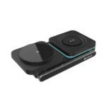 Foldable iQuick Twig T6 3 in 1 wireless charger stand in compact travel mode