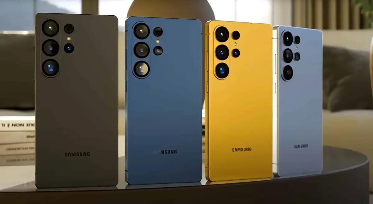 Side by side Samsung Galaxy S26 Ultra in different colors