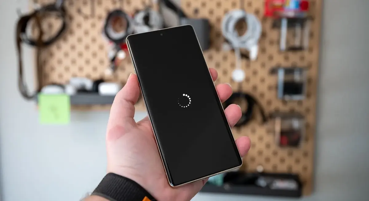 Australian phone user holding slow smartphone due to performance issues