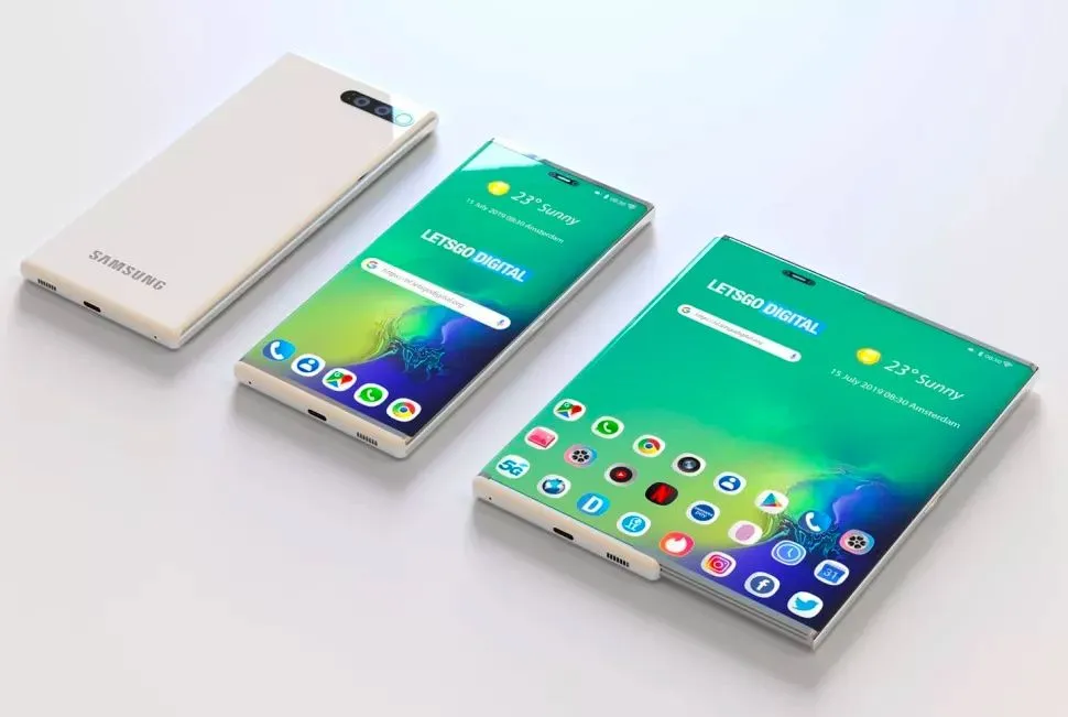 Samsung Galaxy Z Roll expandable rollable display concept