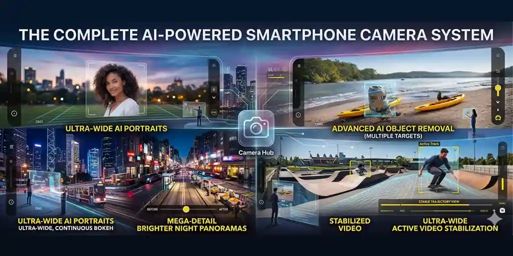 AI smartphone camera features improving portraits night photos and video quality in 2026